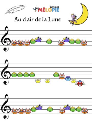 au clair de la lune piano