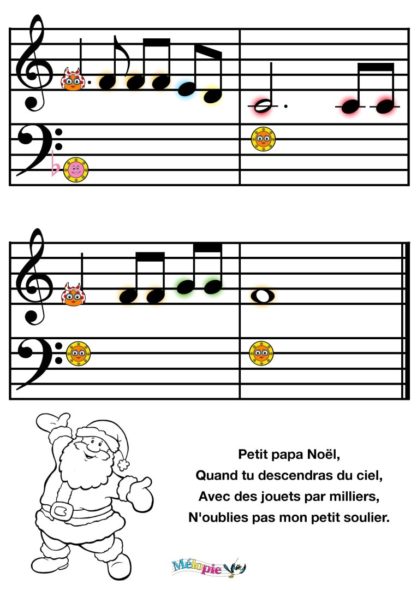 petit papa noel partition piano