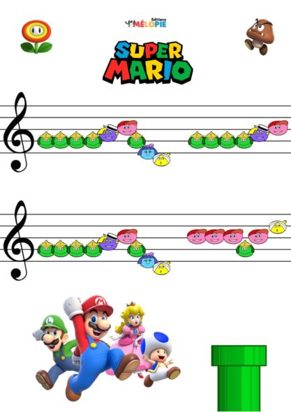 mario piano partition