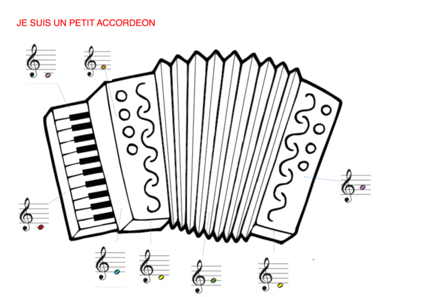 dessin accordéon coloriage