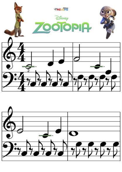 zootopia partition piano