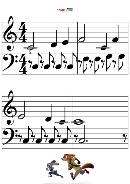 zootopia partition piano