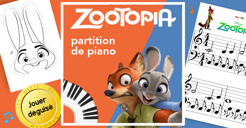 zootopia partition de piano